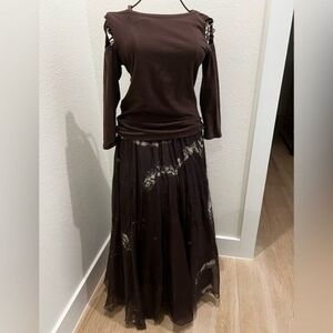 Elegant Brown Skirt